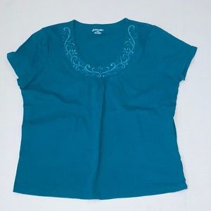 St. John’s Bay Short Sleeve Knit Summer Blouse - Size XL